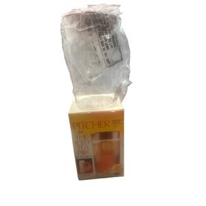 Vintage Mr Coffee The Iced Tea Pot Pitcher TP1 3 Quart Clear Red Lid USA New NIB